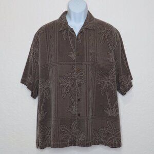 Seven Palms* Men's Short Sleeve Button Down Straight Hem Chest Pocket~Size Large